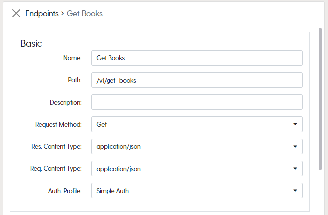Get Books endpoint
