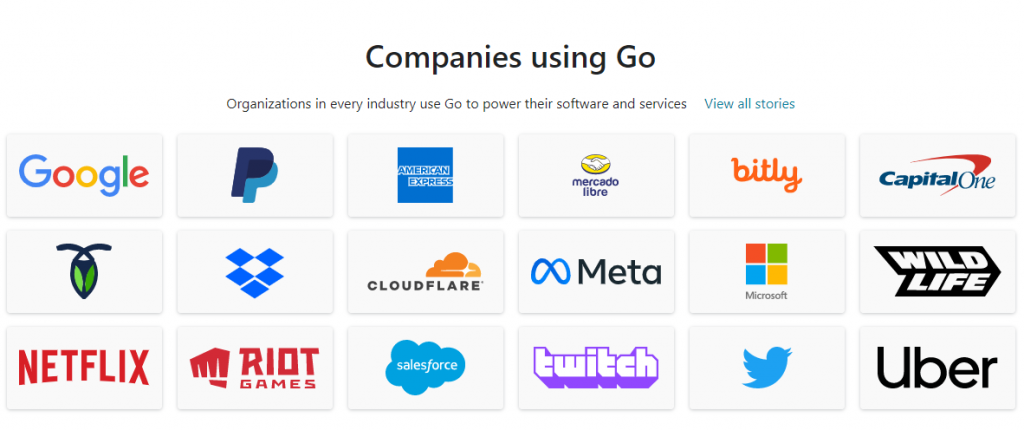 Image: Companies that use Google GO