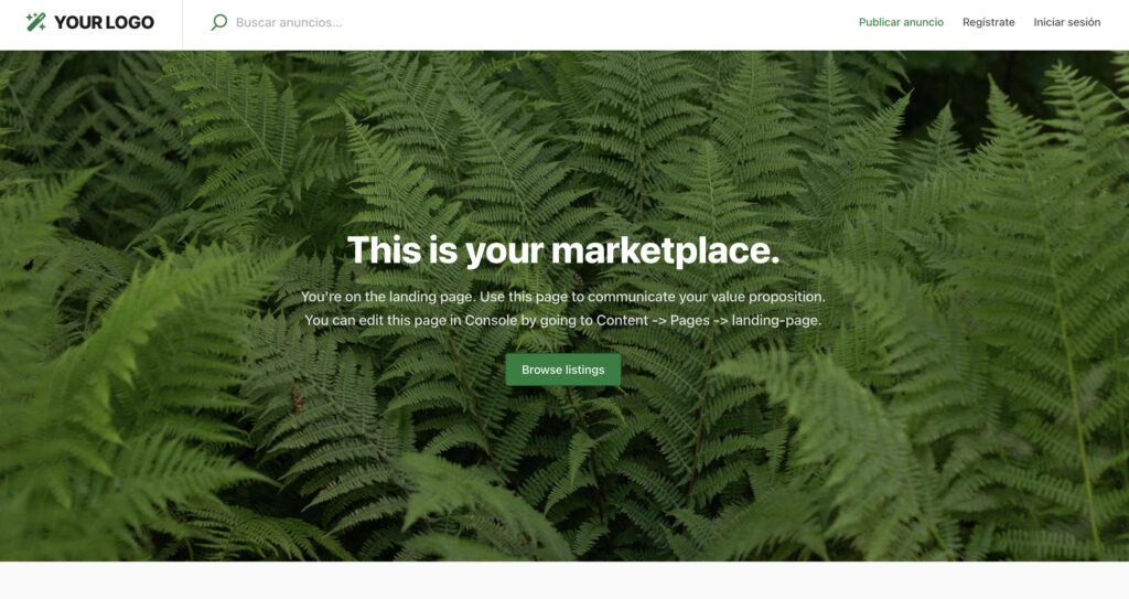 Sharetribe's standard marketplace template