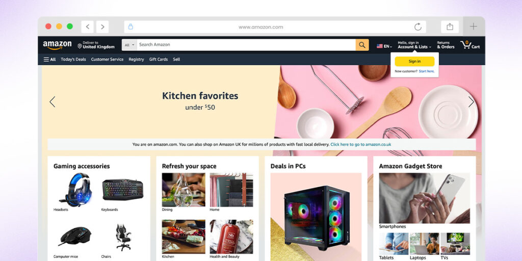 Amazon, a B2C marketplace platform