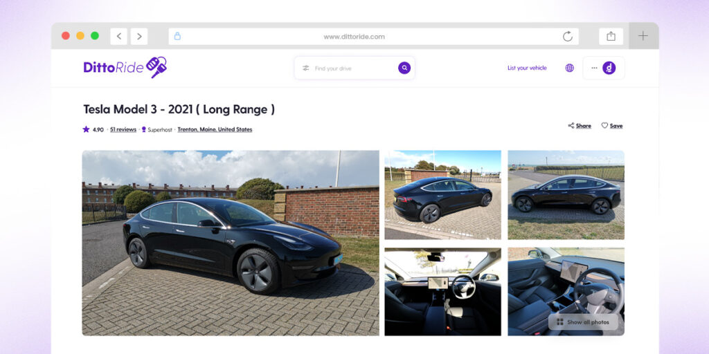 Dittofi car rental marketplace website like Turo
