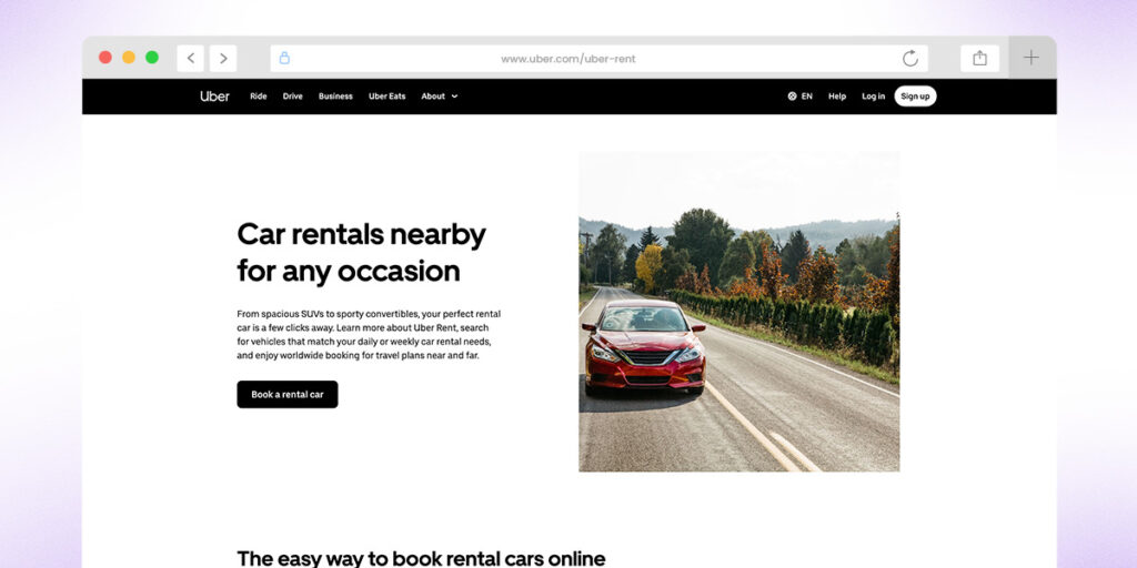 Uber Rentals a direct Turo Competitor