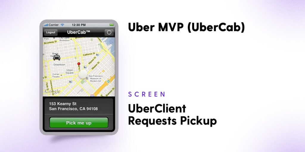 Uber MVP - Client requests pickup