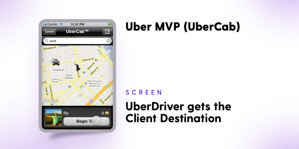 Uber MVP - Uber driver gets to the client destination